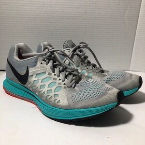 Nike Air Zoom Pegasus 31 Women Size 11 Running Athletic Shoes Sneakers Gray Teal